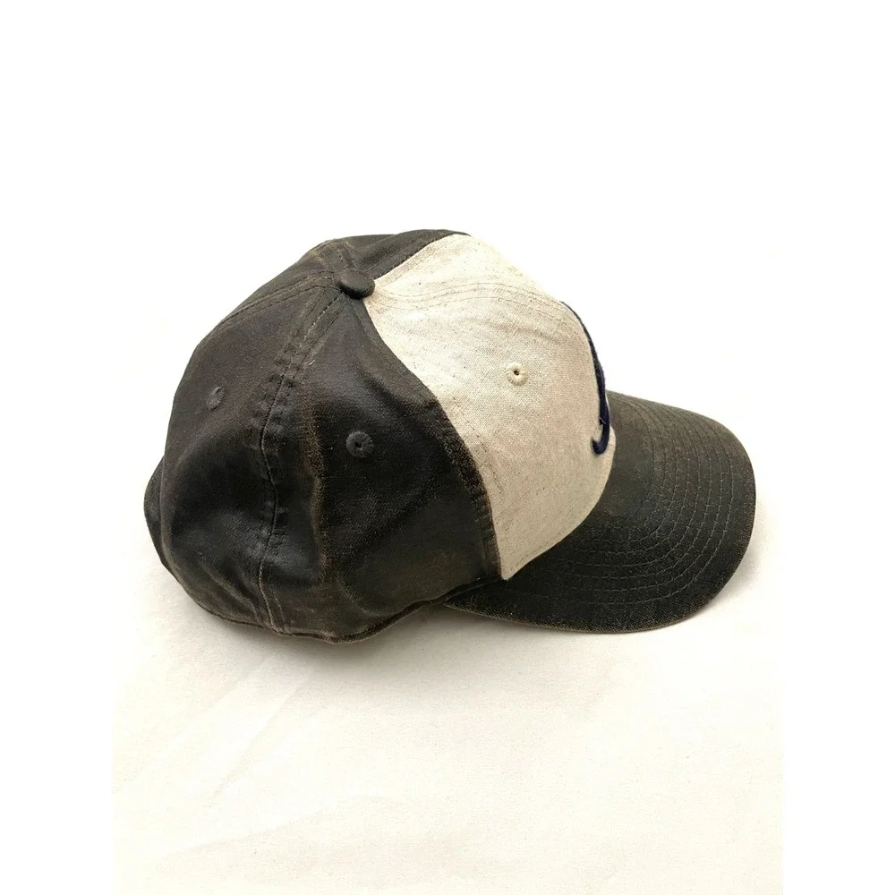 Atlanta‎ Braves Linen / Faux Leather Snapback Hat Brown / Beige Adjustable MLB